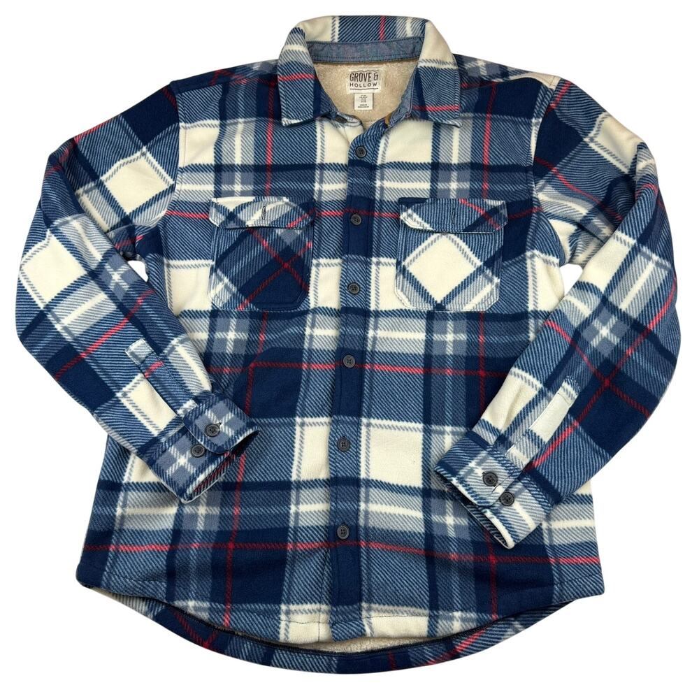Grove & Hollow Sherpa Lined Flannel Shirt Medium